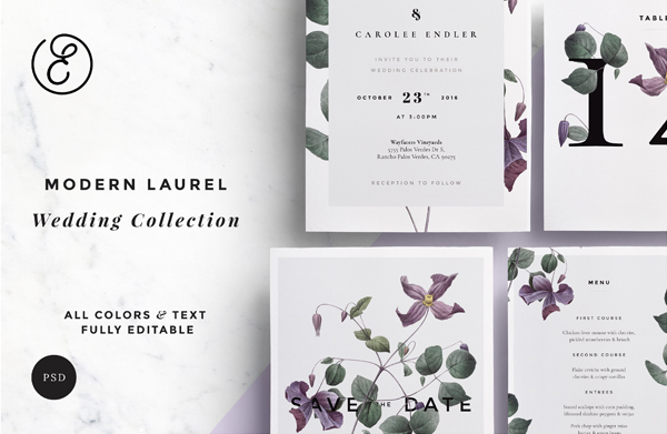 Save The Date Wedding Invitation Collection Templates
