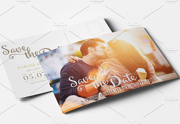 Save The Date PowerPoint Postcard Design