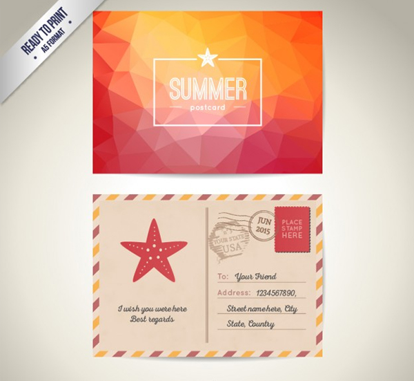 Free Download Summer PowerPoint Postcard Template