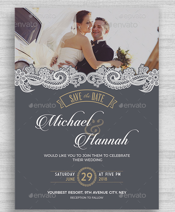 Save The Date Wedding Invitation Design