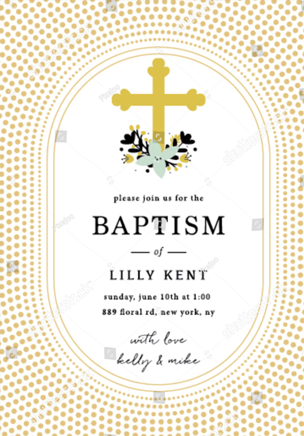 Baptism Program Invitation Template