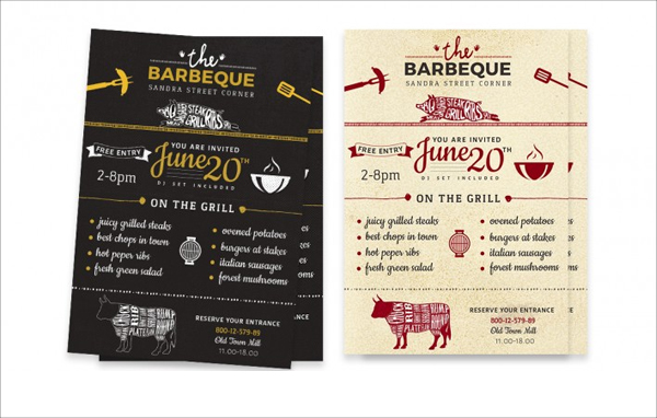 Barbecue Menu Flyer Template