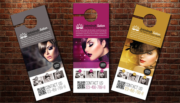 Beauty Salon Door Hanger Designs