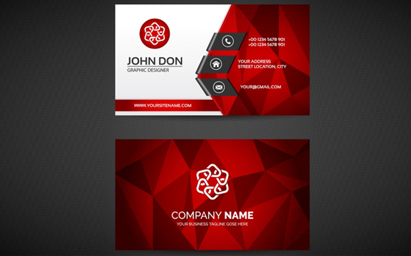 Business Card Template Free Vector