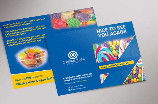 Candy Postcard Template