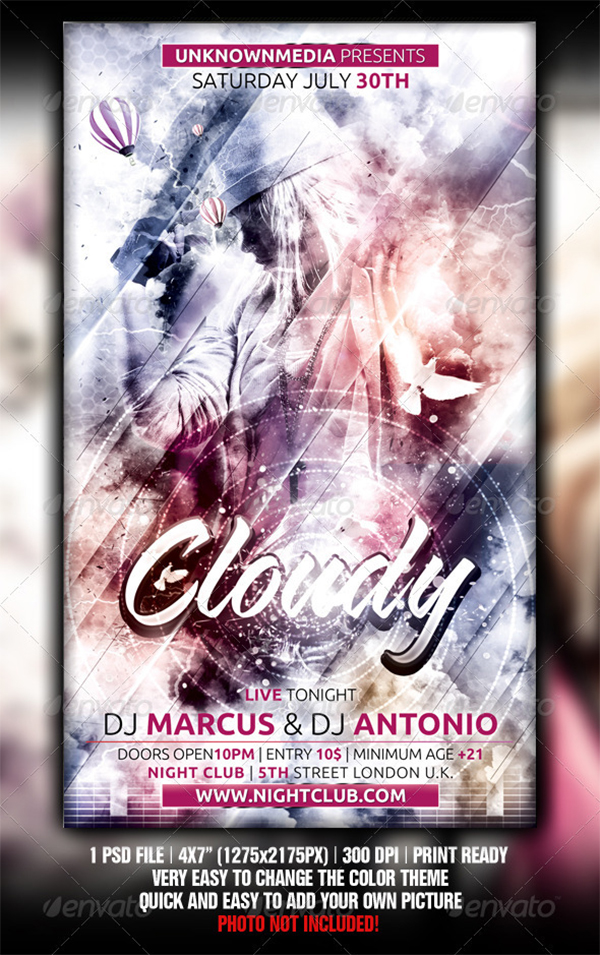 Cloudy Flyer Template Design