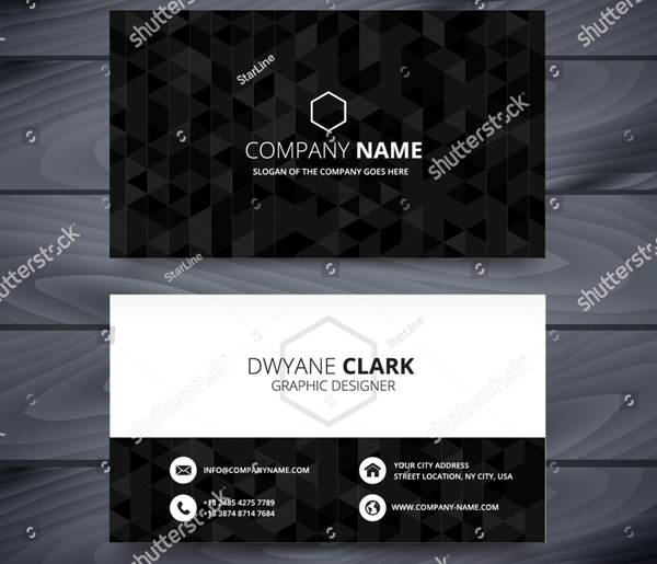 Dark Modern Business Card Design Template