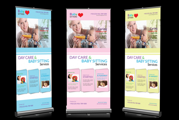 Day Care Advertising Roll Up Banner