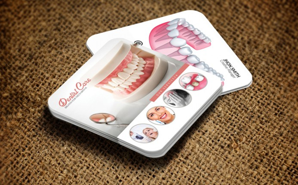 Dentist Mini Contact Card Template