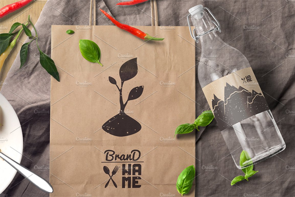 Eco Food Logo Design Template