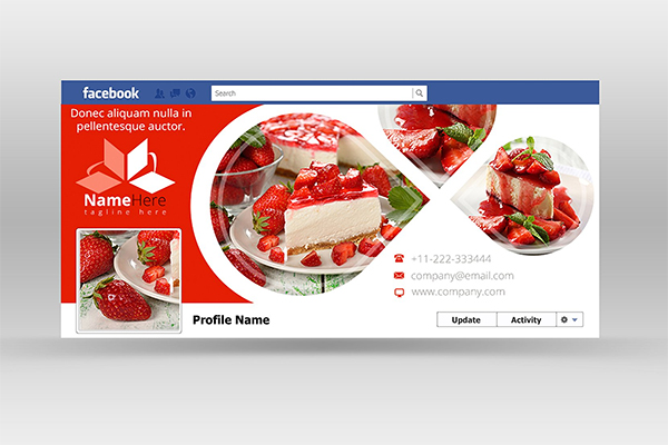 Multipurpose Restaurant Facebook Timeline Cover Template