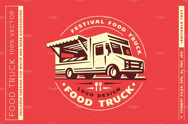 Food Truck Logo Design Template