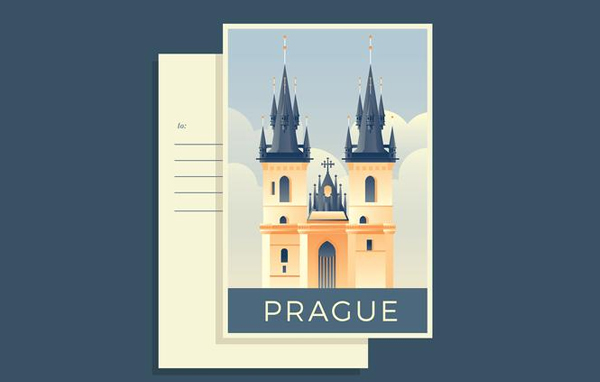 Free Download Church Postcard Vector Template
