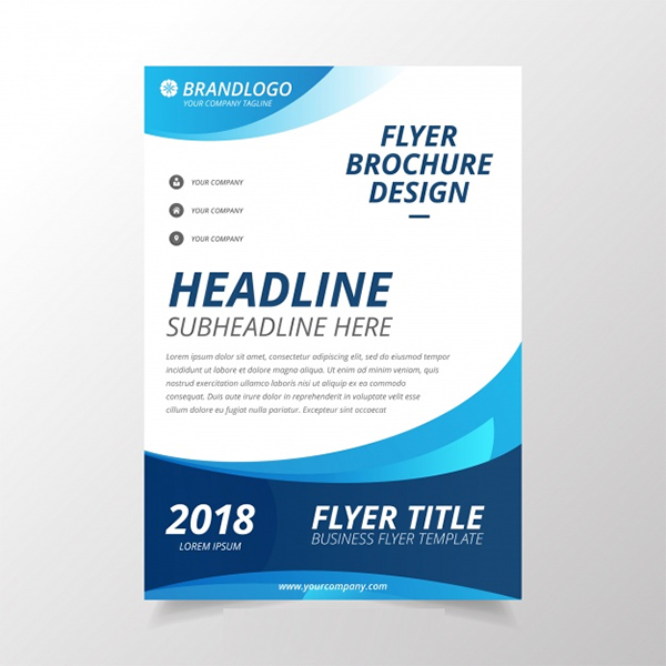 Free Modern Wavy Business Brochure