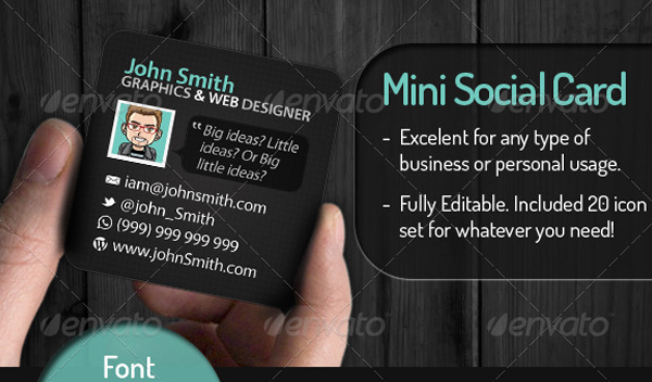 Mini Social Card