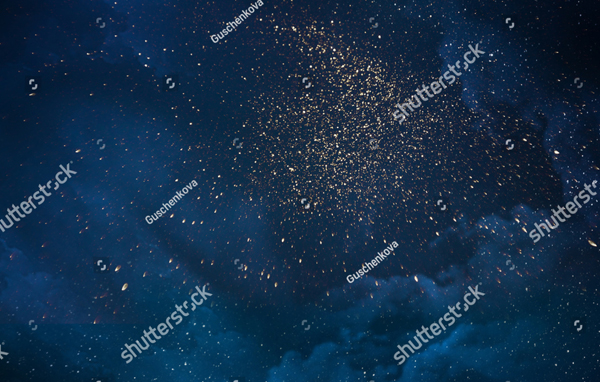 Night Sky with Stars Blue Background