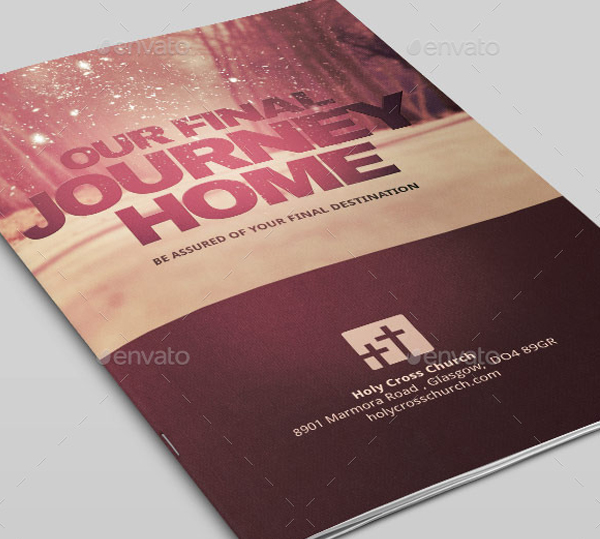 Our Final Journey Church Program Bulletin Invitation Template