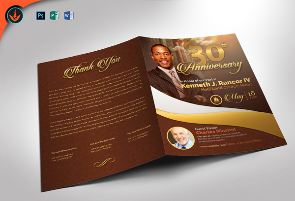 Pastor's Anniversary Program Template