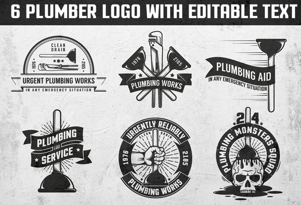 Plumbing Retro Logos