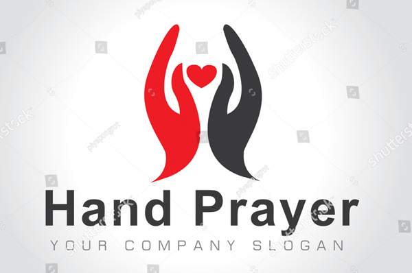 Prayer Hand Bible Logo Template