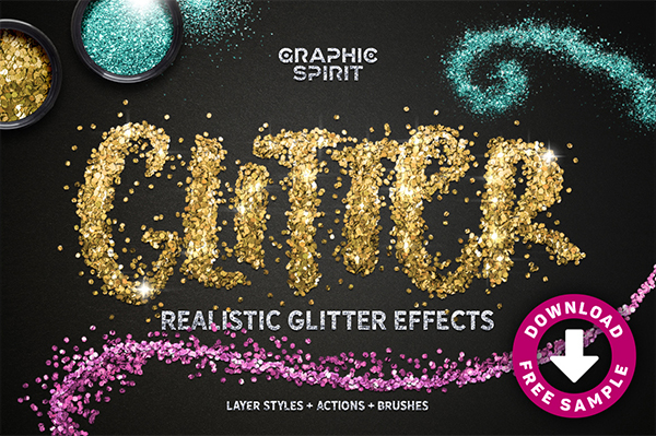 Realistic Glitter Effect Tool kit