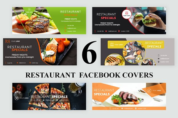 Elegant Restaurant Facebook Timeline Bundle