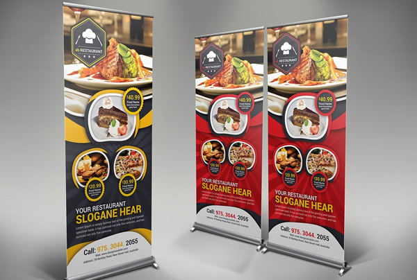 Restaurant Roll Up Banner