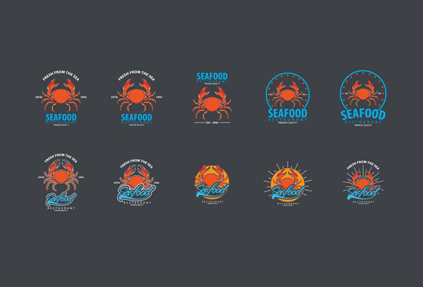 Seafood Logo Design Templates