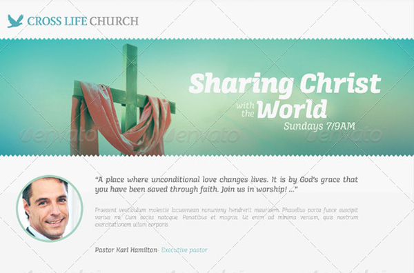 Sharing Christ Church Program Flyer Invite Template