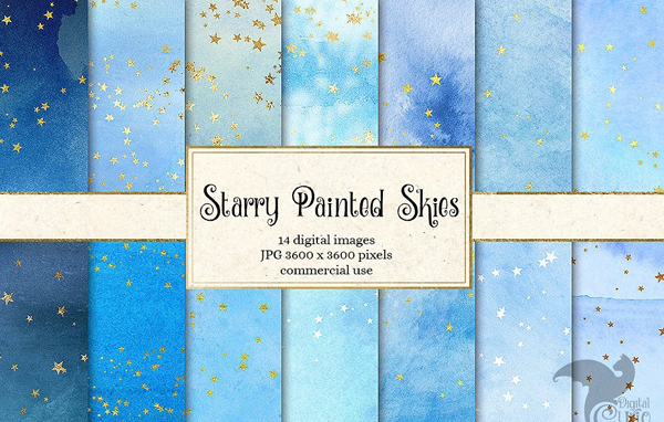 Starry Painted Skies Backgrounds