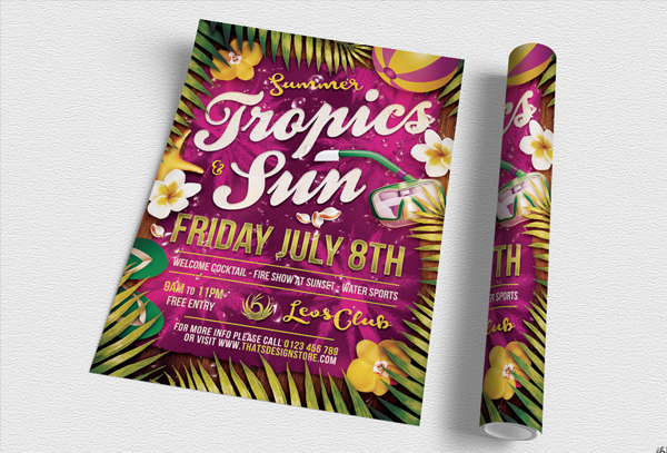 Summer Tropics Flyer Template