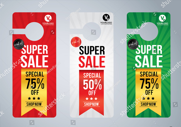 Super Sale Door Hanger Design Template