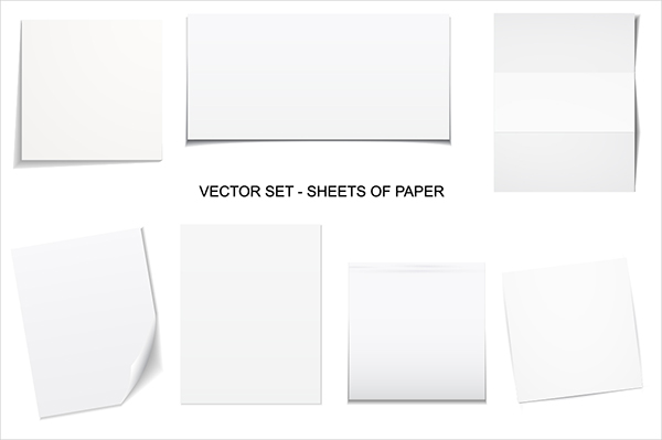 Vector Blank Papers
