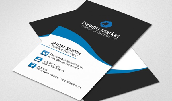 Vertical Business Cards Template