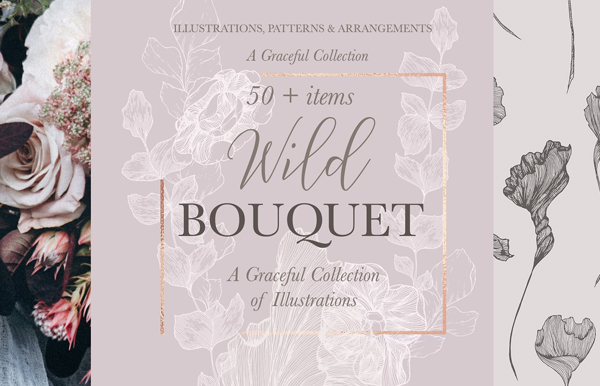 Wild Bouquet Wedding Invitations