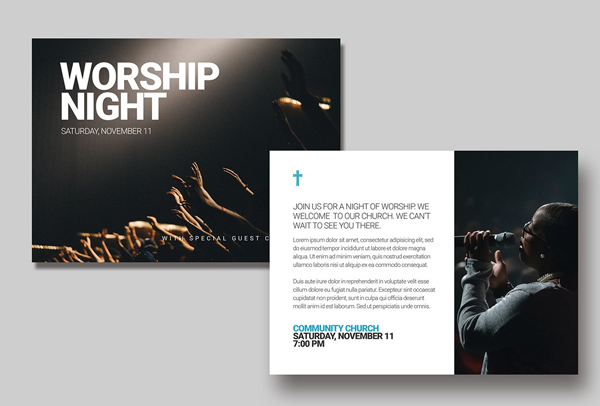Worship Night Postcard