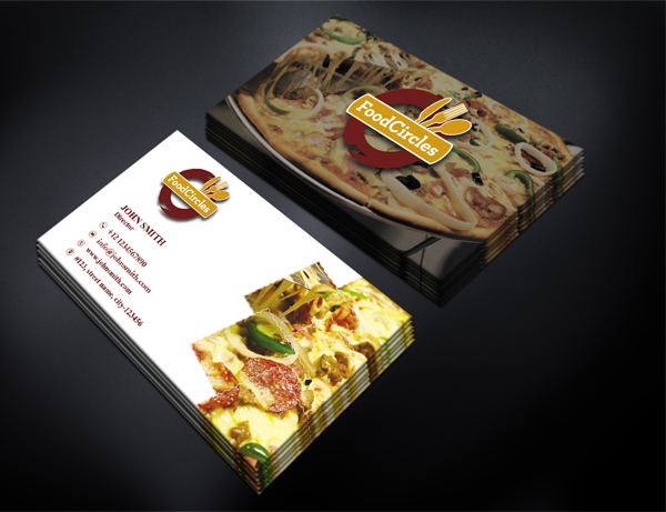 Attractive Food Circle Business Card