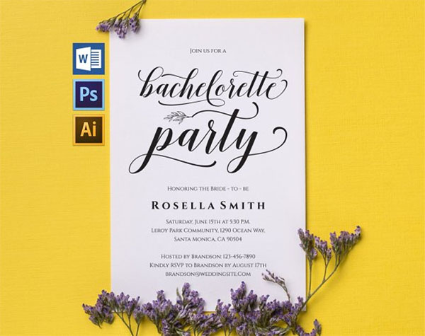 Bachelorette Party invitation Template