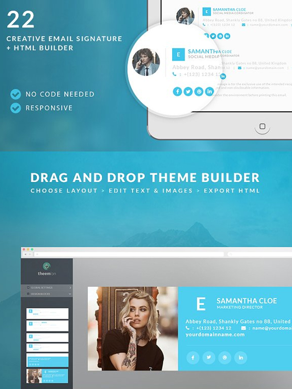 Builder Responsive Email Signatures 