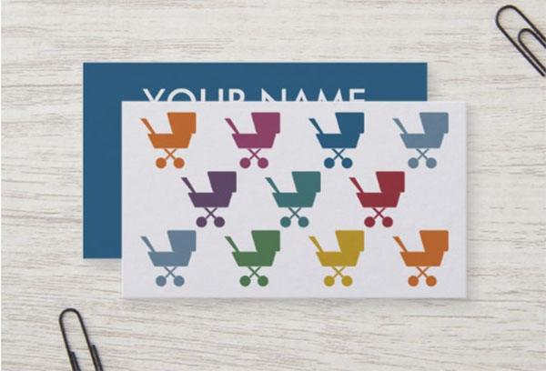 Cute Child Care Nanny Business Cards