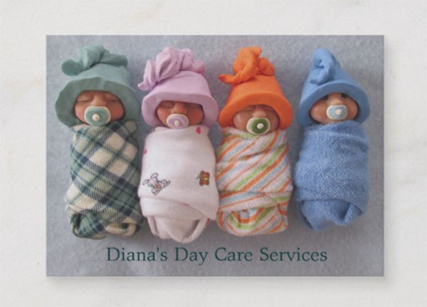 Day Care Provider Babies Original Business Card