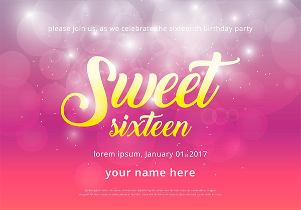 Free Sweet Sixteen Invitation Templates