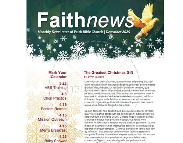 Free Christmas Newsletter Designs