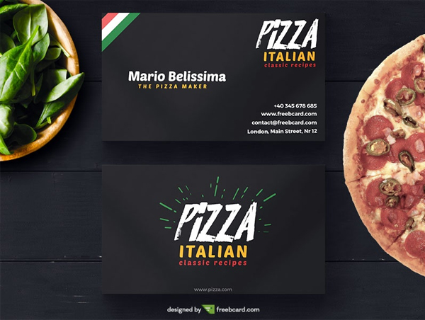 Free Download Pizza Business Card 