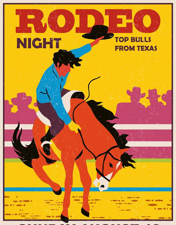 Free Vintage Rodeo Horse Flyer