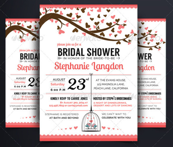 Illustrated Bridal Shower Invitation