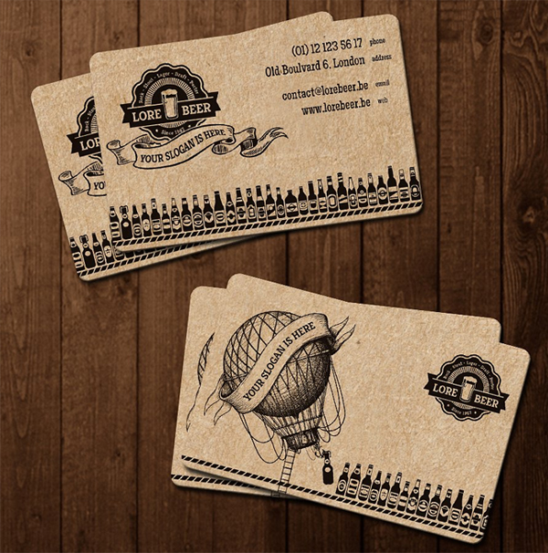 Lore Beer Pub Business Card