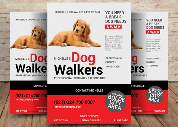Download 26+ Dog Walker Flyer Templates - Free & Premium PSD Vector ...