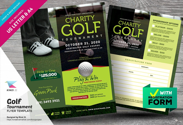 Printable Golf Tournament Flyer Template