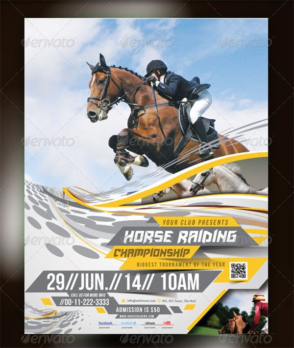 Editable Horse Raiding Flyer Template